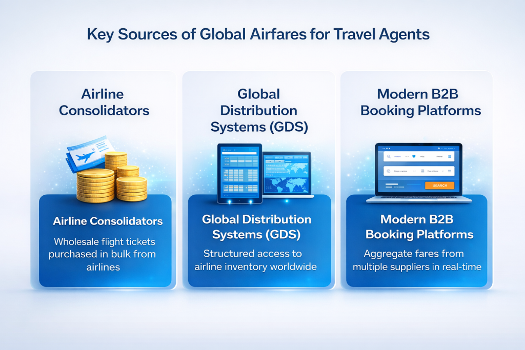 Key Sources of Global Airfares for Travel Agents